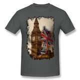 Men's Casual T-shirt London Big Ben Cool O-Neck Short Sleeves Blouse Tops
