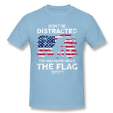 Men's Casual T-shirt Dont Be Distracted Comfy Crew Neck Short Sleeves Shirt