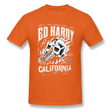 Men's Graphic T Shirt Ed-Hardy-SkullCycle-Flames-Black-White-Unisex Cool Crew Neck Short Sleeves Blouse Tops