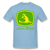 Men's Graphic T Shirt John Beer Comfortable Crew Neck Short Sleeves Tees