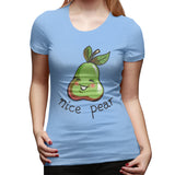 Women’s Cotton T Shirt Nice Pear Cool Round Neck Short Sleeve Tee