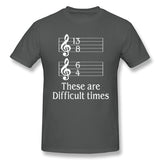 Men's Graphic T Shirt These Are Difficult Times Music Cool Crew Neck Short Sleeves Tee