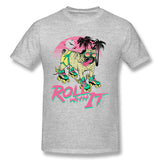 Mens Novelty T-Shirt Roll With It Breathable Crew Neck Short Sleeves Tees