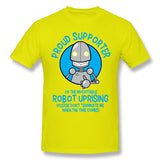 Men's Casual T-shirt Robot Uprising Breathable Crew Neck Short Sleeves Tees