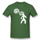 Mens Novelty T-Shirt Spirally Spiral Psychedelic White Breathable Round Neck Short Sleeves Blouse Tops