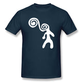 Mens Novelty T-Shirt Spirally Spiral Psychedelic White Breathable Round Neck Short Sleeves Blouse Tops