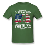 Men's Casual T-shirt Dont Be Distracted Comfy Crew Neck Short Sleeves Shirt