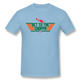 Men's Casual T-shirt Get To The Chopper New Breathable Round Neck Short Sleeves Tees