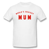 Mens Novelty T-Shirt Worlds Okayest Mum Breathable Round Neck Short Sleeves Shirt