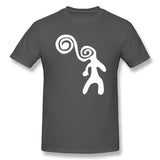Mens Novelty T-Shirt Spirally Spiral Psychedelic White Breathable Round Neck Short Sleeves Blouse Tops