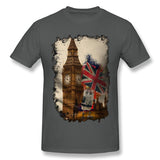 Mens Novelty T-Shirt London Big Ben Breathable O-Neck Short Sleeves Tee