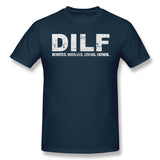 Men's Casual T-shirt DILF Devoted Involved Loving Father O Neck Short Sleeves Tees