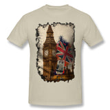 Men's Casual T-shirt London Big Ben Cool O-Neck Short Sleeves Blouse Tops