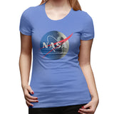 Women's Casual T-shirt NASA Logo Soft Crew Neck Short Sleeve Tee