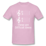 Men's Graphic T Shirt These Are Difficult Times Music Cool Crew Neck Short Sleeves Tee