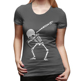Novelty T Shirt for Women Skull Flowy Crew Neck Short Sleeve Tops