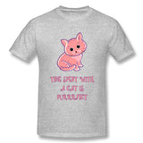 Men's Graphic T Shirt Cute Kitty Cat Cool O-Neck Short Sleeves Tees
