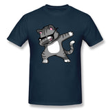 Men's Casual T-shirt Dabbing Cat Funny Shirt Dab Hip Hop Dabbing Kitten Breathable O-Neck Short Sleeves Shirt