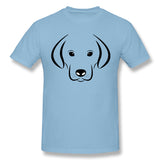 Men's Graphic T Shirt Dog Head White Background Labrador Style Round Neck Short Sleeves Tee
