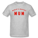 Mens Novelty T-Shirt Worlds Okayest Mum Breathable Round Neck Short Sleeves Shirt