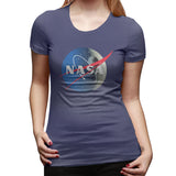 Women's Casual T-shirt NASA Logo Soft Crew Neck Short Sleeve Tee