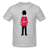 Cotton T Shirt for Men Queen's Guard Cool Crew Neck Short Sleeves Blouse Tops