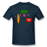 Mens Novelty T-Shirt Vegetable Gear - Three Cool Vegetables Comfortable Round Neck Short Sleeves Tee