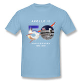 Men's Casual T-shirt Astronaut Moon Landing 50th Comfortable Round Neck Short Sleeves Tees