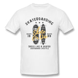 Men's Graphic T Shirt Skateboard Style Round Neck Short Sleeves Tee