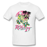 Mens Novelty T-Shirt Roll With It Breathable Crew Neck Short Sleeves Tees