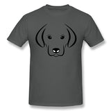 Men's Graphic T Shirt Dog Head White Background Labrador Style Round Neck Short Sleeves Tee