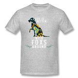 Mens Novelty T-Shirt Life Is Better With Foxs Aroud For Dark Breathable Crew Neck Short Sleeves Tee