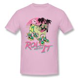 Mens Novelty T-Shirt Roll With It Breathable Crew Neck Short Sleeves Tees