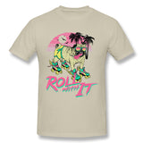 Mens Novelty T-Shirt Roll With It Breathable Crew Neck Short Sleeves Tees