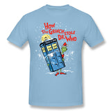 Mens Novelty T-Shirt How The Grinch Stole Dr Style O-Neck Short Sleeves Blouse Tops