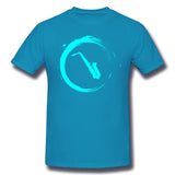 Men's Casual T-shirt Saxophone Comfortable Crew Neck Short Sleeves Blouse Tops
