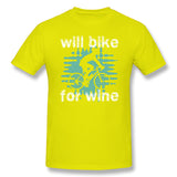 Men's Graphic T Shirt Want Bike For Wine Style O-Neck Short Sleeves Blouse Tops