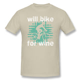Men's Graphic T Shirt Want Bike For Wine Style O-Neck Short Sleeves Blouse Tops