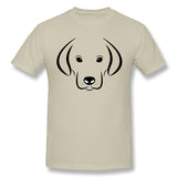 Men's Graphic T Shirt Dog Head White Background Labrador Style Round Neck Short Sleeves Tee