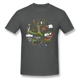 Men's Casual T-shirt Born To Roam Wild Comfy Round Neck Short Sleeves Blouse Tops