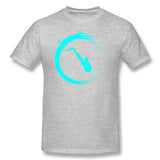 Men's Casual T-shirt Saxophone Comfortable Crew Neck Short Sleeves Blouse Tops