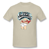 Cotton T Shirt for Men Captain Underpants! Comfortable Crew Neck Short Sleeves Tees