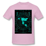 Men's Casual T-shirt The Earth Is Flat Cool Crew Neck Short Sleeves Tees