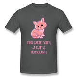 Men's Graphic T Shirt Cute Kitty Cat Cool O-Neck Short Sleeves Tees