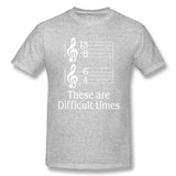 Men's Graphic T Shirt These Are Difficult Times Music Cool Crew Neck Short Sleeves Tee