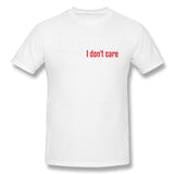 Cotton T Shirt for Men Words Cannot Express How Much I Don't Care Style Round Neck Short Sleeves Tees