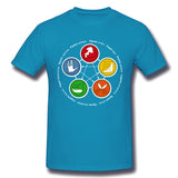 Men's Graphic T Shirt Rock, Paper, Scissors, Lizard, Spock Breathable Round Neck Short Sleeves Shirt