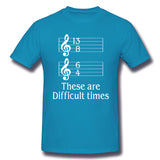 Men's Graphic T Shirt These Are Difficult Times Music Cool Crew Neck Short Sleeves Tee