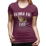 Women’s Cotton T Shirt Guinea Pig Funny Design - Guinea Pig Dad Flowy O-Neck Short Sleeve Tee