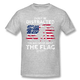 Men's Casual T-shirt Dont Be Distracted Comfy Crew Neck Short Sleeves Shirt